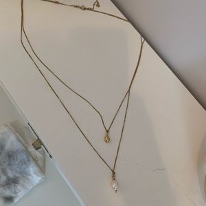 Stella & Dot double Pearl necklace